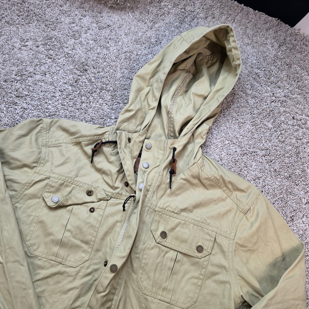 Dakine Field Jacket Mens XL Tan Cotton Hooded Utility Parka Gorpcore Adult